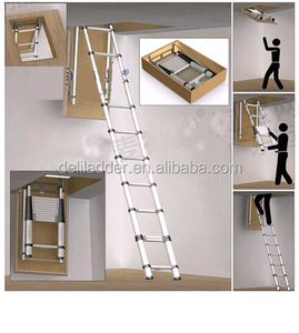 Échelle télescopique multifonctionnelle en aluminium rétractable 3,2 m Échelle de <span class=keywords><strong>grenier</strong></span> - Product Image 2