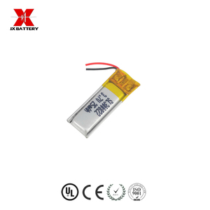 Plus petite batterie <span class=keywords><strong>lithium</strong></span>-ion 3.7v li polymère 300822 25mAh pour écouteur de sport