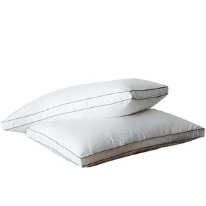 Down Alternative Pillow With Cotton Cover and Super Plush Microfiber Filler