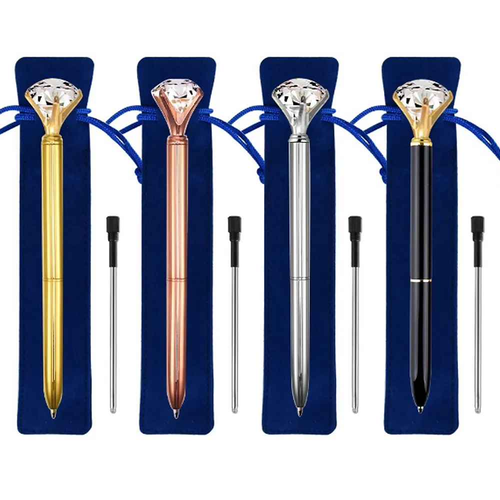 Neue luxus geschenke diamant top stift metall kugelschreiber individuelles kugelschreiber