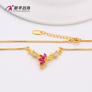 <span class=keywords><strong>Xuping</strong></span> oro 24 K di modo di stile strass red collana di zircon per le donne - Product Image 4