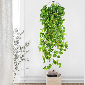 عينة مجانية في الهواء الطلق ديكور الاصطناعي البلاستيك الأخضر شنقا أوراق اللبلاب فاينز - Product Image 4