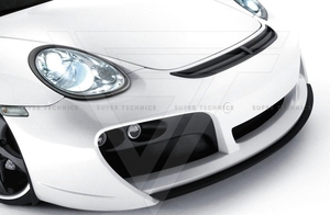 Paraurti anteriore Kit carrozzeria in fibra di vetro stile Tech con fendinebbia per <span class=keywords><strong>Porsche</strong></span> <span class=keywords><strong>Boxster</strong></span> 987 - Product Image 3