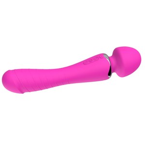 P1 Doppelkopf selbst beheizte Vibration Dildo Penis G-Punkt Stimulation <span class=keywords><strong>Masturbation</strong></span> Zauberstab SexToy für Frau - Product Image 2