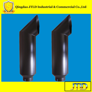 Negro ángulo de inglete chimenea de escape para camiones - Product Image 1