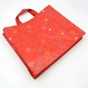 Bolsa de plástico no tejida con protección del medio ambiente, bolsa de comestibles no tejida con estampado personalizado, con revestimiento de PP, reciclada, Eco TNT - Product Image 3
