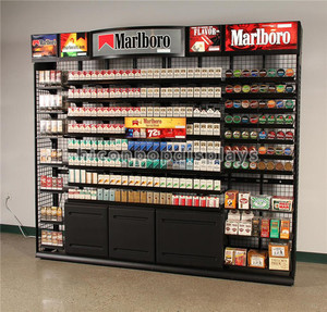 Publicidad Interactiva Accesorio Exhibición de la <span class=keywords><strong>Tienda</strong></span> de Gran Vitrina Cigarrillo de Tabaco de Metal de Montaje En Pared - Product Image 1