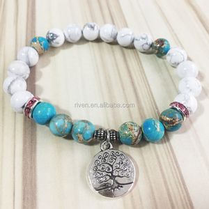 SN0704ความอดทนกำไลข้อมือฮาวไลท์ชายหญิงลูกปัดมาลา - Product Image 3