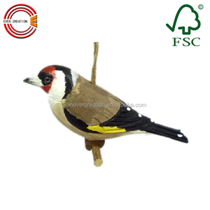 Uccelli in Legno Intagliati a Mano Decobird per Decorazione Casa e <span class=keywords><strong>Giardino</strong></span>, Uccelli Appesi Ecologici Personalizzati - Product Image 2