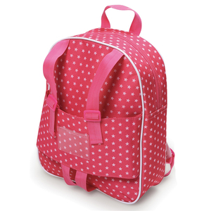 Sac à dos de rangement de voyage rose 18 pouces <span class=keywords><strong>en</strong></span> polycoton et <span class=keywords><strong>carton</strong></span> pour poupées américaines, poupées bébés, peluches et maisons de poupées, pour tous âges - Product Image 5