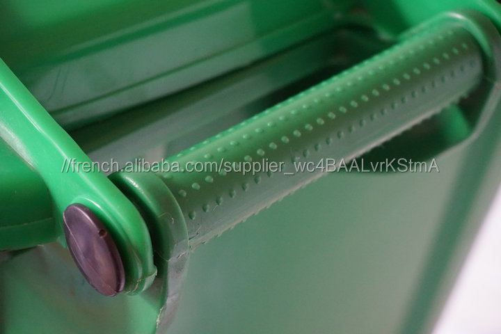 240L Extérieure Utilisation et Debout Structure en plastique poubelle avec deux roues