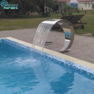 ราคาโรงงาน ของตกแต่งสระว่ายน้ำ สแตนเลส 304 รางน้ำรูปงูเห่า - Product Image 6