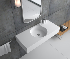 Spanish Simple White Matt <strong>Parryware</strong> <strong>Wash</strong> <strong>Basin</strong> Price Sanitary Wares <strong>Basin</strong>,Artificial Stone Hotel Wall Hung Bathroom Sink - Product Image 2