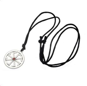 Ciondolo in peltro GX098 con ruota girevole del solstizio di Kolovrat, collana slava con swastika - Product Image 2