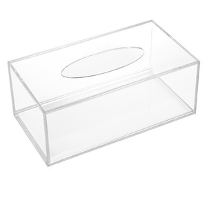 Porte-serviettes en plastique transparent, boîte de mouchoirs en acrylique, avec couvercle, bon marché, 1 pièce - Product Image 2