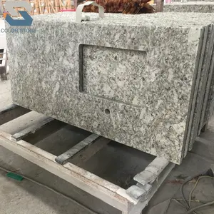 Polished Natural Stone Moon White Granite Kitchen Countertop Island Worktop Bench Top
