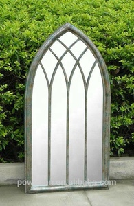 <span class=keywords><strong>Grand</strong></span> <span class=keywords><strong>miroir</strong></span> mural antique pour la décoration, <span class=keywords><strong>miroir</strong></span> de jardin à cadre arqué - Product Image 2