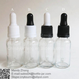 20 ML verre clair cosmétique bouteille d'huile avec <span class=keywords><strong>dameur</strong></span> gouttes évidente - Product Image 2