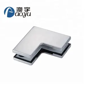 Hot Sale Aluminum Alloy 304 SS Glass Door Accessory Small L Corner Patch Fitting