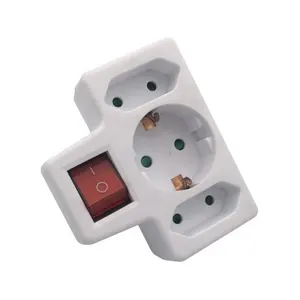 Germany type schuko plug adaptors with 2 poles switch