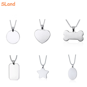 SLand produttore di gioielli collana di barre orizzontali personalizzate in acciaio inossidabile con cuore di amore <span class=keywords><strong>all</strong></span>'ingrosso per donne/ragazze incisione fai-da-te - Product Image 5