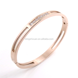 Italian Jewelry Style Fashion <strong>Bangle</strong>&amp;Bracelets Stainless Steel Material <strong>Gold</strong> Silver <strong>Rose</strong> <strong>Gold</strong> <strong>Bangle</strong> for Customize Logo Jewelry - Product Image 1