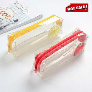 Pen Case Plastic Custom Eco-friendly PP Pen Case VC Plastic Pencil Bag With Zip BSCI Factory