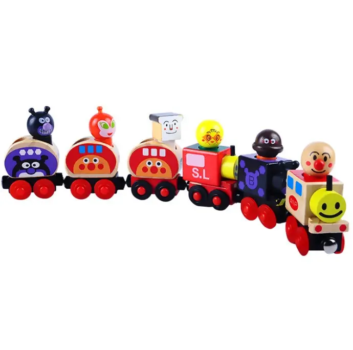 Roti Superman Magnetic Kayu Van Menyenangkan Boneka Kereta Mainan untuk Anak-anak Hadiah