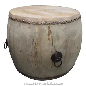 中国古色古香的天然彩色装饰鼓