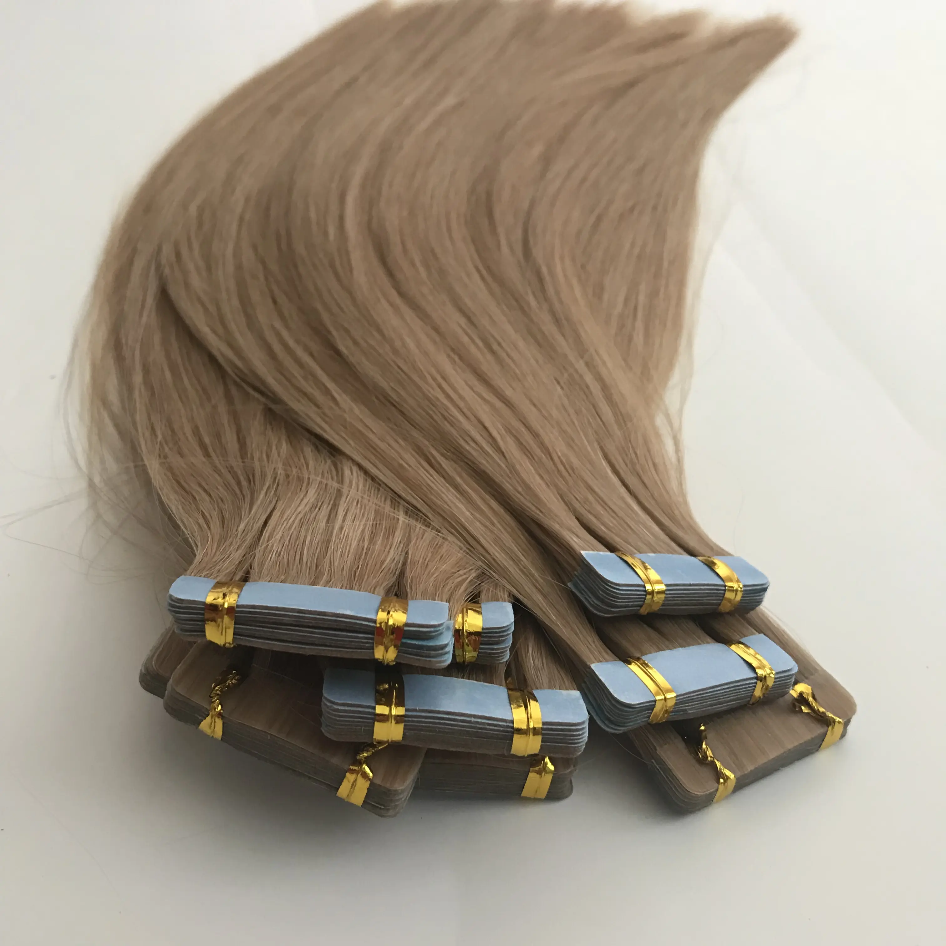 Professionele Salon Hot Koop Custom Tape Virgin Hair Extensions Verpakking Met Lint Menselijk Haar