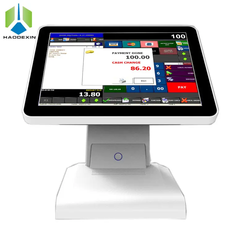 Tablet PC Desktop POS Sistema Intel Android / Windows All in one terminale POS POS monitor Fiscale Registratore di cassa dispositivi