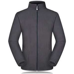 Wholesale Custom logo Winter Mens Long Sleeve Full Zip up Stand Collar Outwear <strong>Micro</strong> Polar <strong>Fleece</strong> <strong>Jacket</strong> Men - Product Image 1