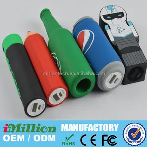 custom the bottle shape USB charger 2200mah 2600mah