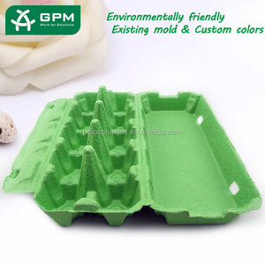 Alta Calidad Cajas De Embalaje De Huevos <span class=keywords><strong>10</strong></span> hoyos pulpa de papel bandeja del huevo - Product Image 4