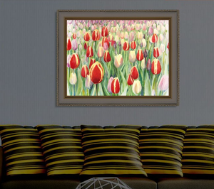 Estilo ligero paisaje enmarcado arte de la lona con la botánica para sala de estar - Product Image 2