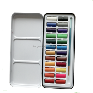 Venta al por mayor fábrica de Arte de 24 colores de pintura de acuarela con cepillo de agua - Product Image 3