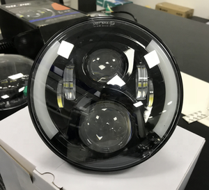 Faro Delantero LED Redondo de 7 Pulgadas con Halo de Ojos de Ángel para Royal Enfield H4, para Land Rover 90/110 <span class=keywords><strong>Defender</strong></span> - Product Image 2