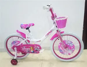 Roda pneumática da cor branca para crianças, bicicleta com assento cp para meninas de 8 anos de idade