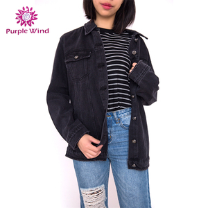 Nueva llegada enfriar negro básica simple breasted al por mayor chaqueta de lana polar - Product Image 2