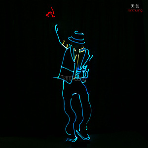 Magie Tron Tanz FÜHRTE leuchten Optic Jacke mit 2,4G Wireless DMX - Product Image 2