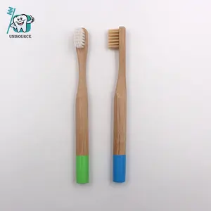 2023 безопасная бамбуковая зубная щетка с круглой ручкой для детей