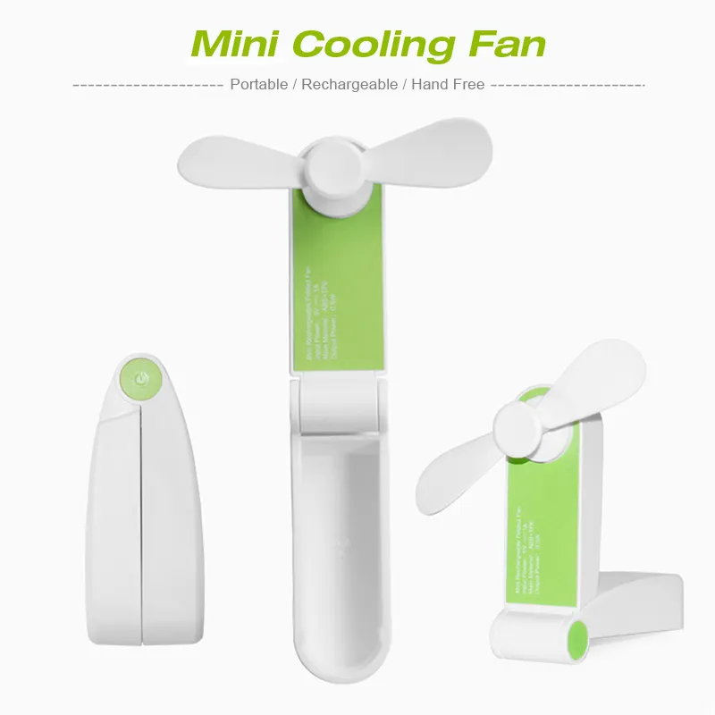 Promotie gift Mini Elektrische opvouwbare Hand fan Handheld Mini Draagbare Tafel Bureau Travel Cooling Fan