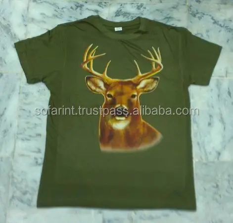 Camiseta de caza de 100% algodón para hombre, ropa de caza
