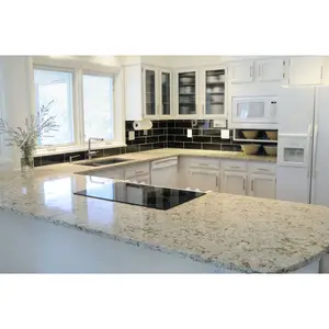 Modern Style Prefab Natural Granite Küchen arbeits platte White Granite Kitchen Top