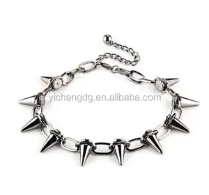 Stainless Steel Spikes Studs Rivets Goth Necklace Choker