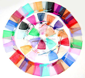 Pochette en <span class=keywords><strong>organza</strong></span> personnalisée bon marché, sac à cordon en maille transparente en <span class=keywords><strong>organza</strong></span>, sac à bonbons pour bijoux - Product Image 5