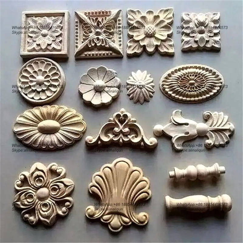 Legno ornamentali rosette cornice in legno armadio da cucina stampaggio