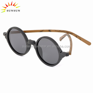 Lunettes de soleil Lunettes de soleil Sport Rondes <span class=keywords><strong>Bois</strong></span> Lunettes Optique Miroir Lentille Monture Acétate - Product Image 2