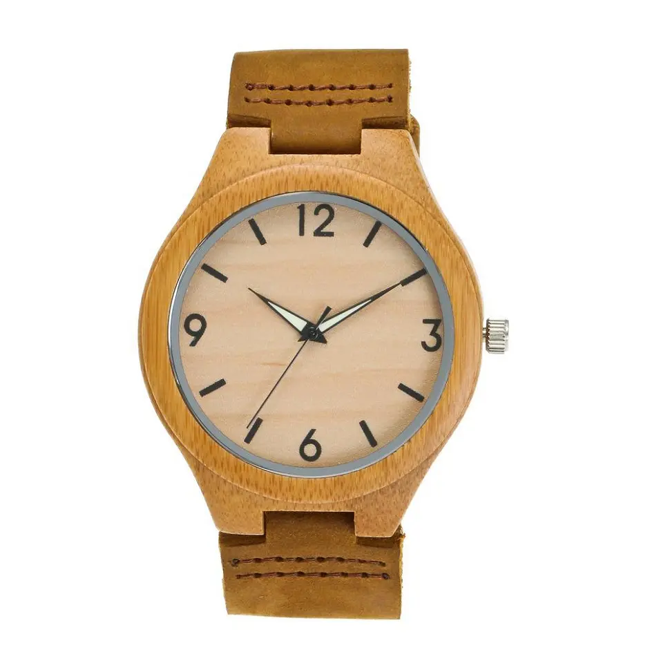 2020 Best quality Low MOQ Bamboo Wood Wrist Watch Custom Logo Bamboo Quartz watches