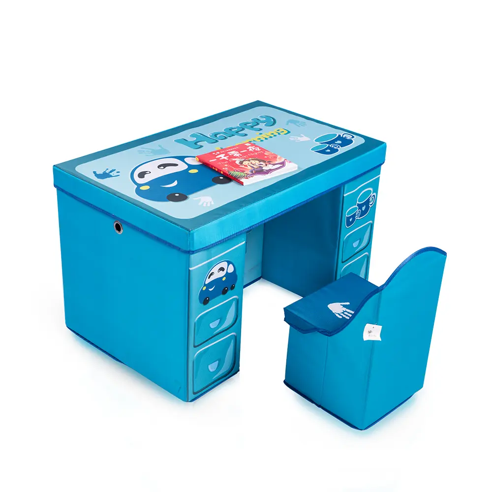 Caja de almacenamiento de escritorio para silla plegable de tela para niños, precio directo de fábrica